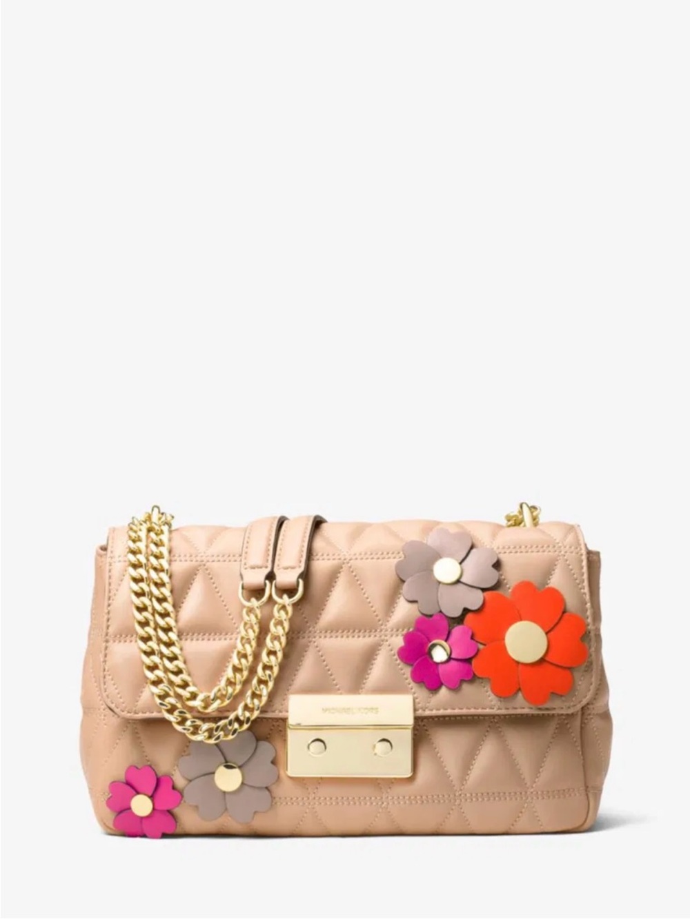 PRE-LOVED Michael Kors Sloan Floral Appliqué Shoulder Bag